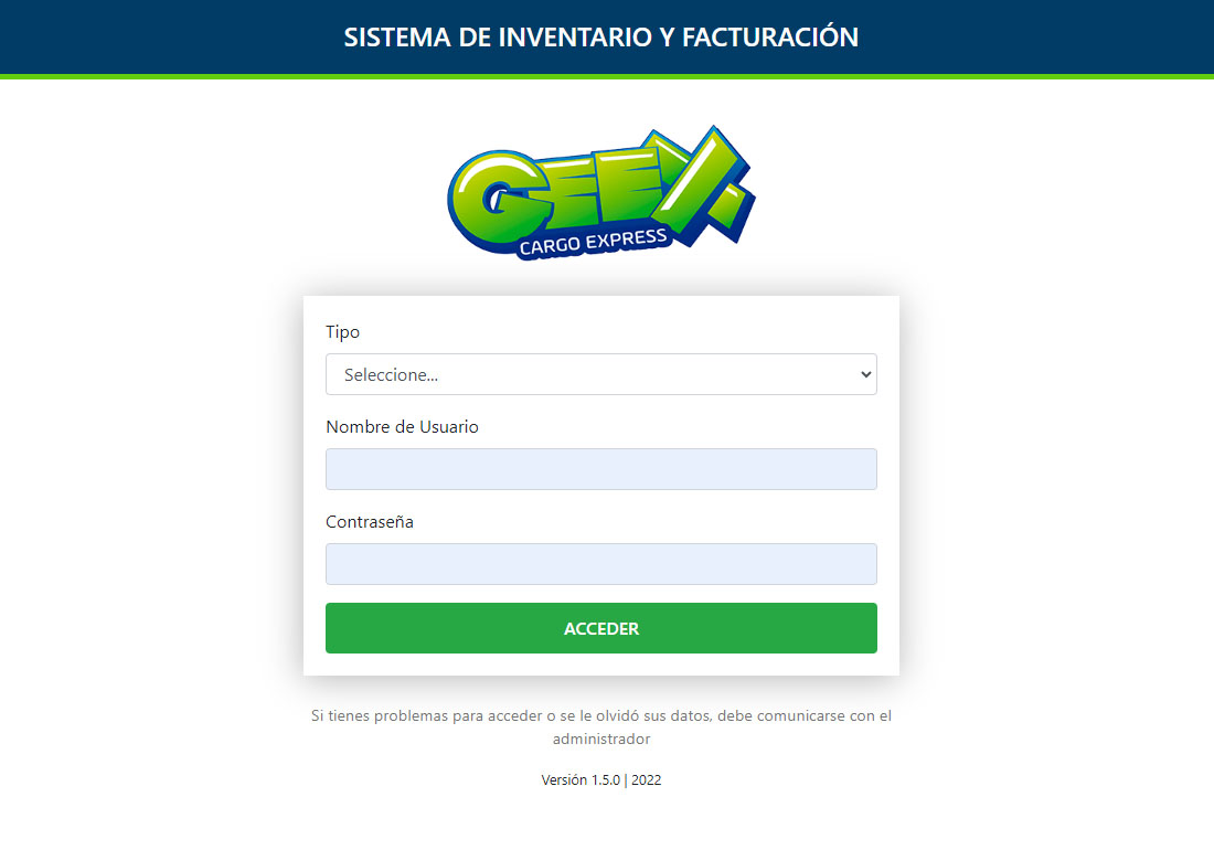 Sistema de Facturación Geex